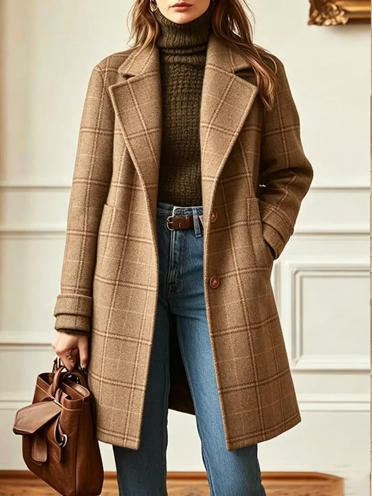 Beatrice Wool-Blend Plaid Coat Multi 1