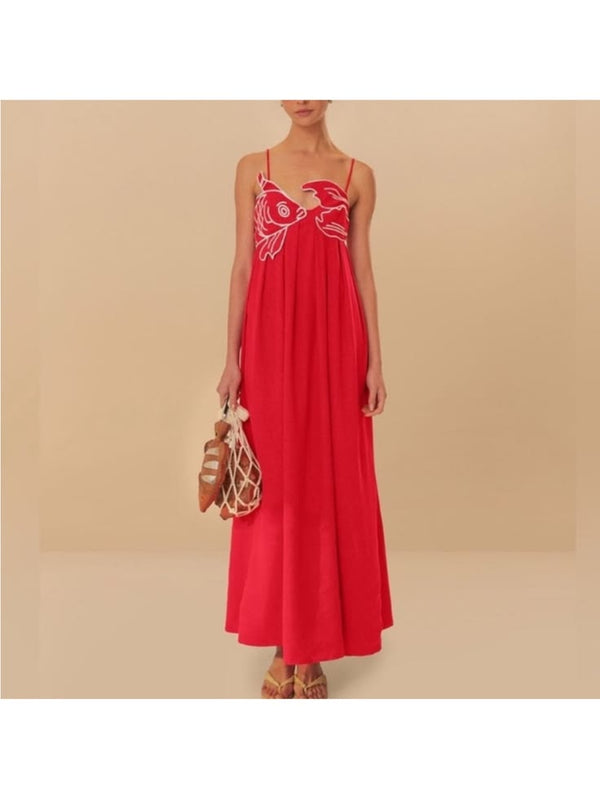 Romilly Satin Colorblock Midi Dress