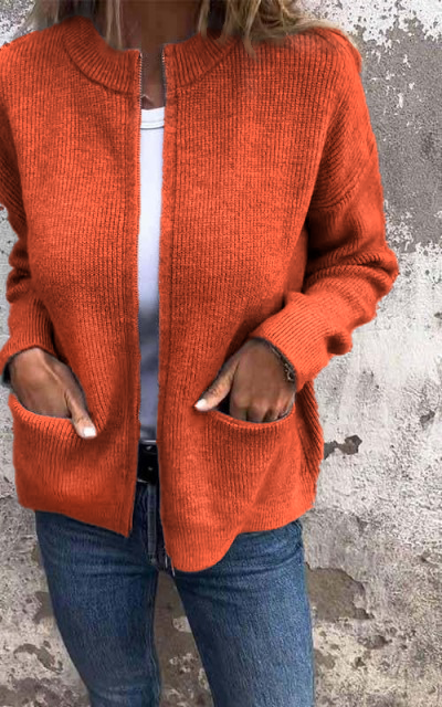 Margot Knit Cardigan Jacket Red 10