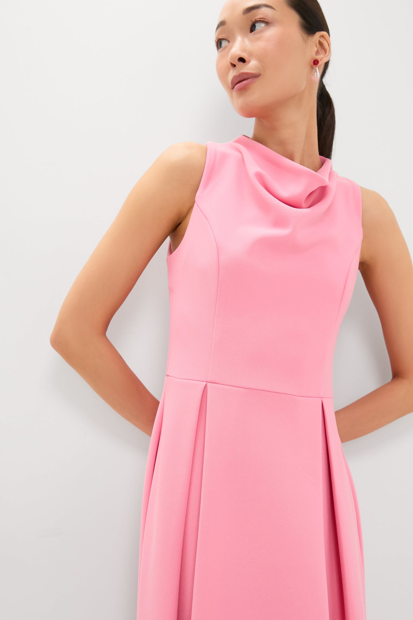 Risa Cowl Neck Gown in Bubblegum Pink Bubblegum Pink 6