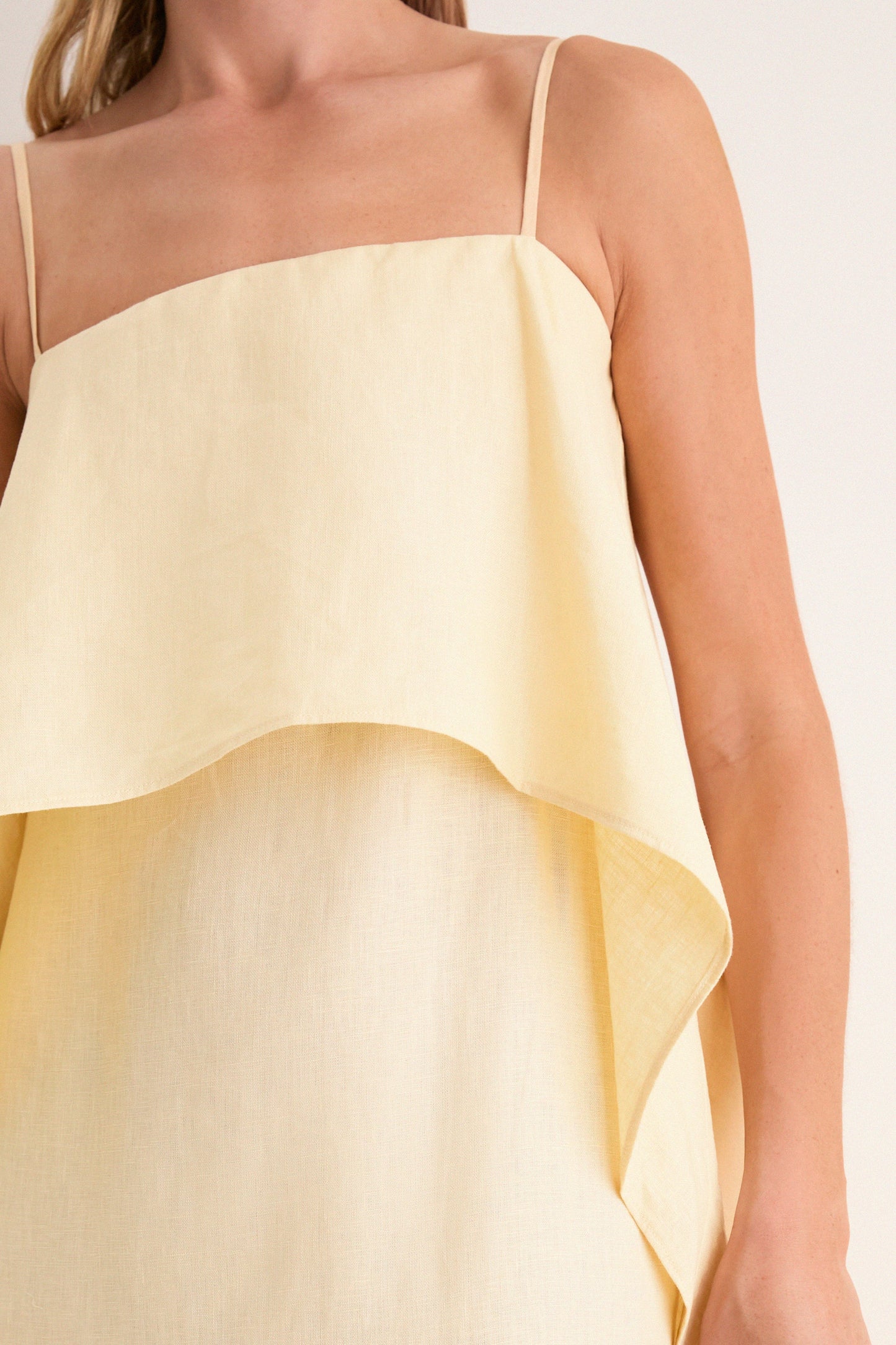 Valencia Linen Midi Dress Butter 6