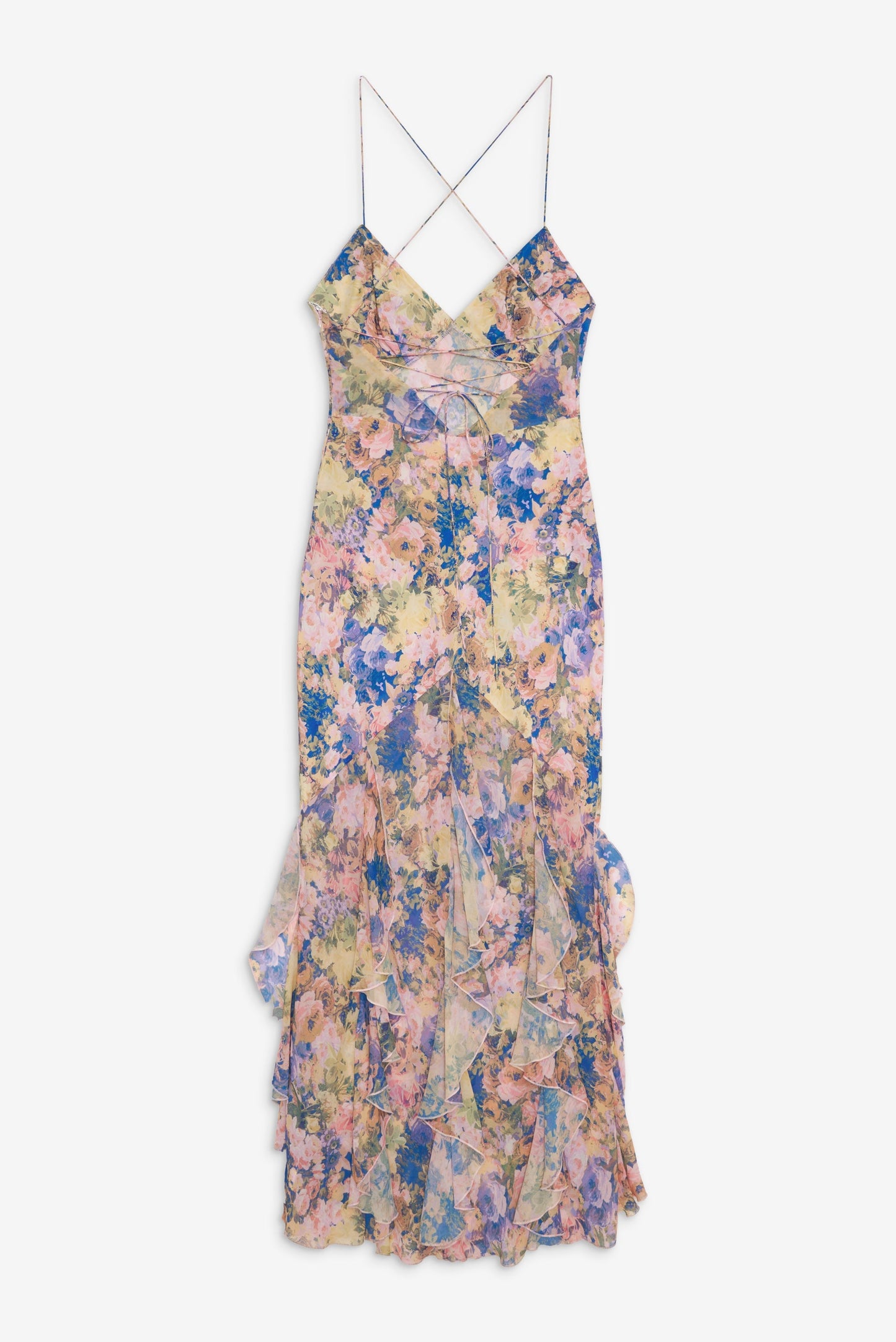 Elea Pink Satin Maxi Dress 6