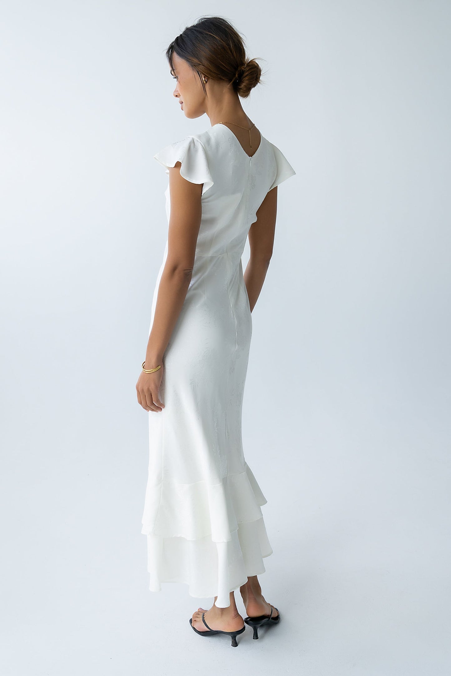 Mateo Floral Maxi Dress Ivory 6