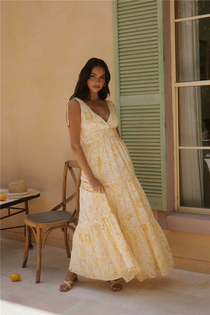 Aurelia Sunny Maxi Dress in Yellow 8