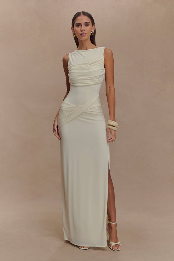 Henley Slinky Drape Maxi Dress