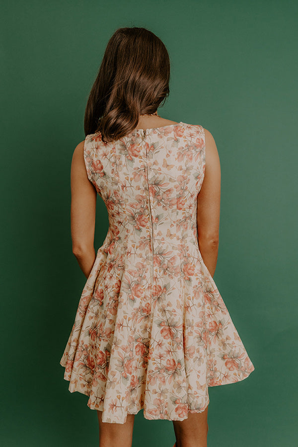 Arabella Floral Denim Mini Dress yellow 7