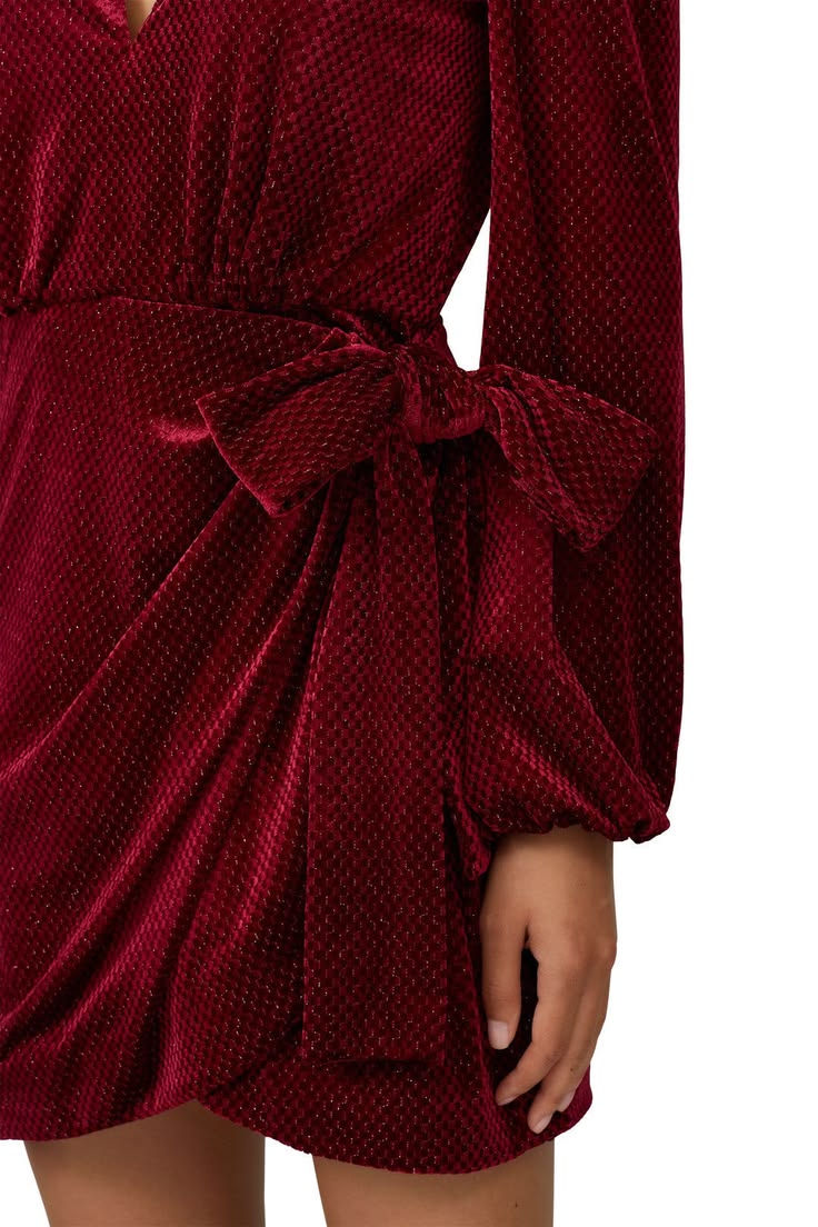 Talulah Red Velvet Mini Dress Red 1
