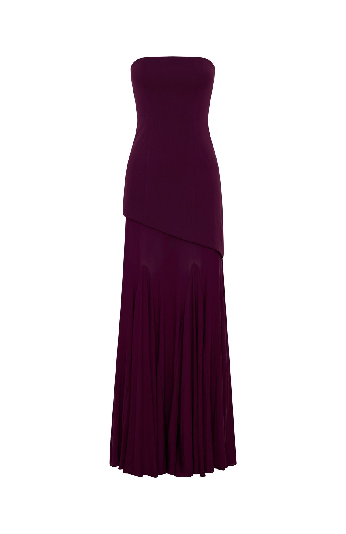 Margot Strapless Burgundy Maxi Dress 5