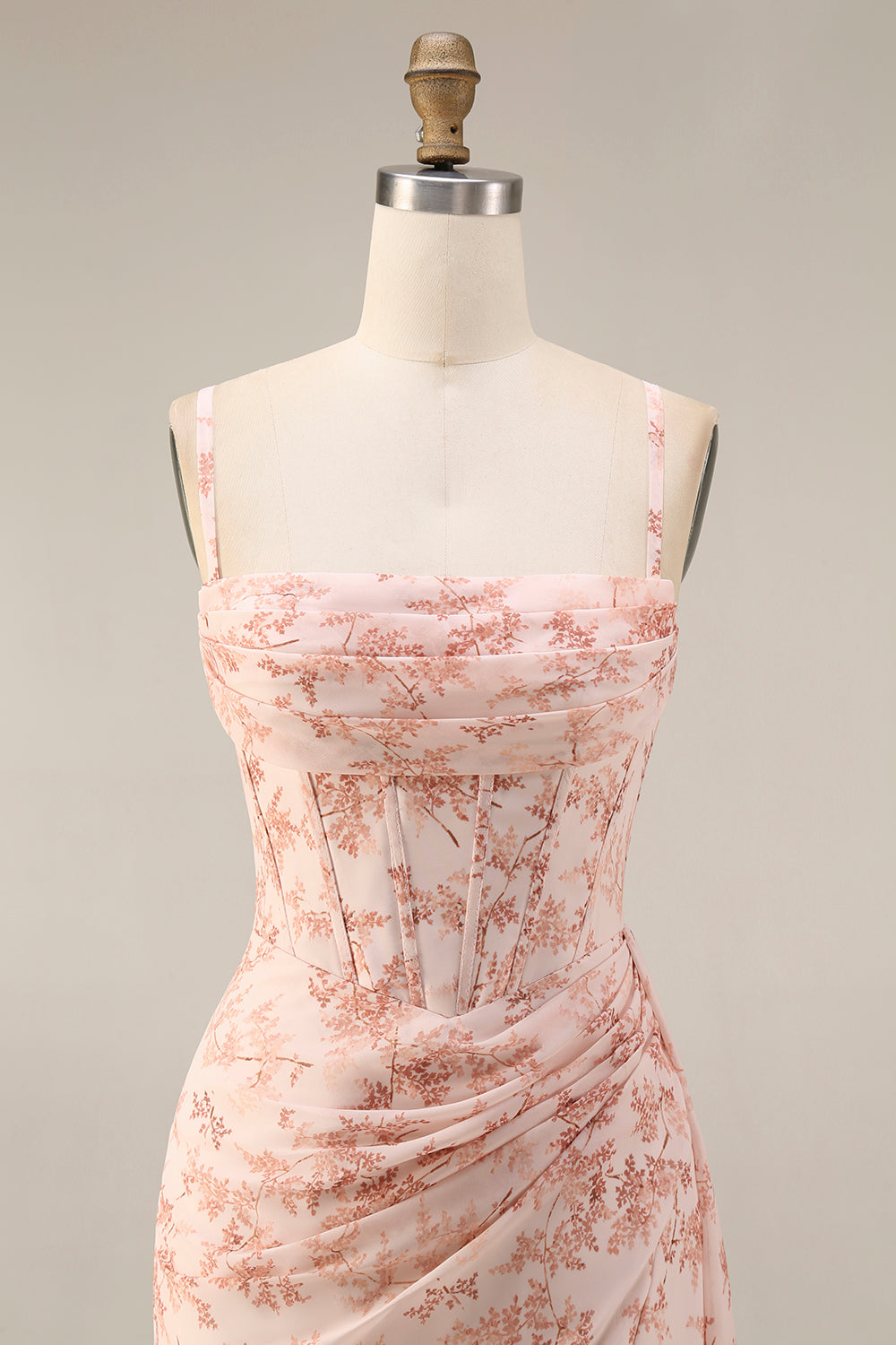 Isolde Chiffon Mermaid Dress Pink 10