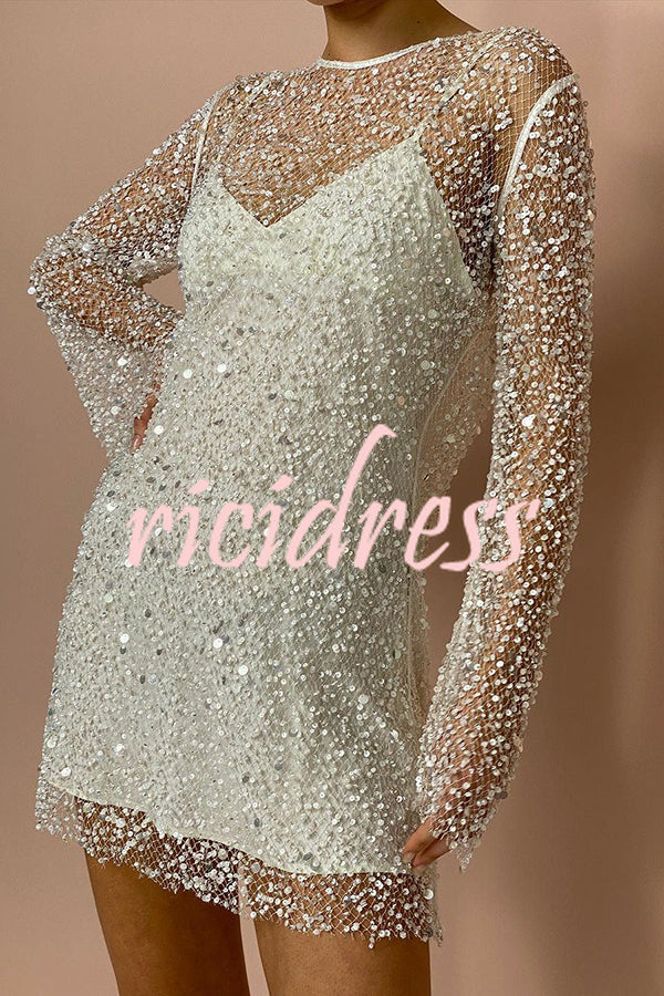 Celestine Sequin Mini Dress Black 10