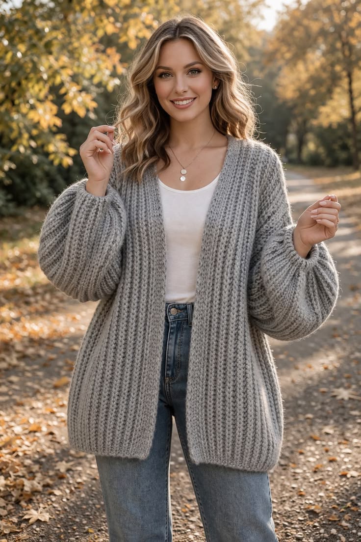 Margot Chunky Knit Cardigan Multi 1
