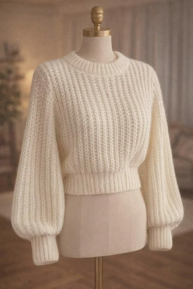 Margot Chunky Knit Crop Sweater Multi 1