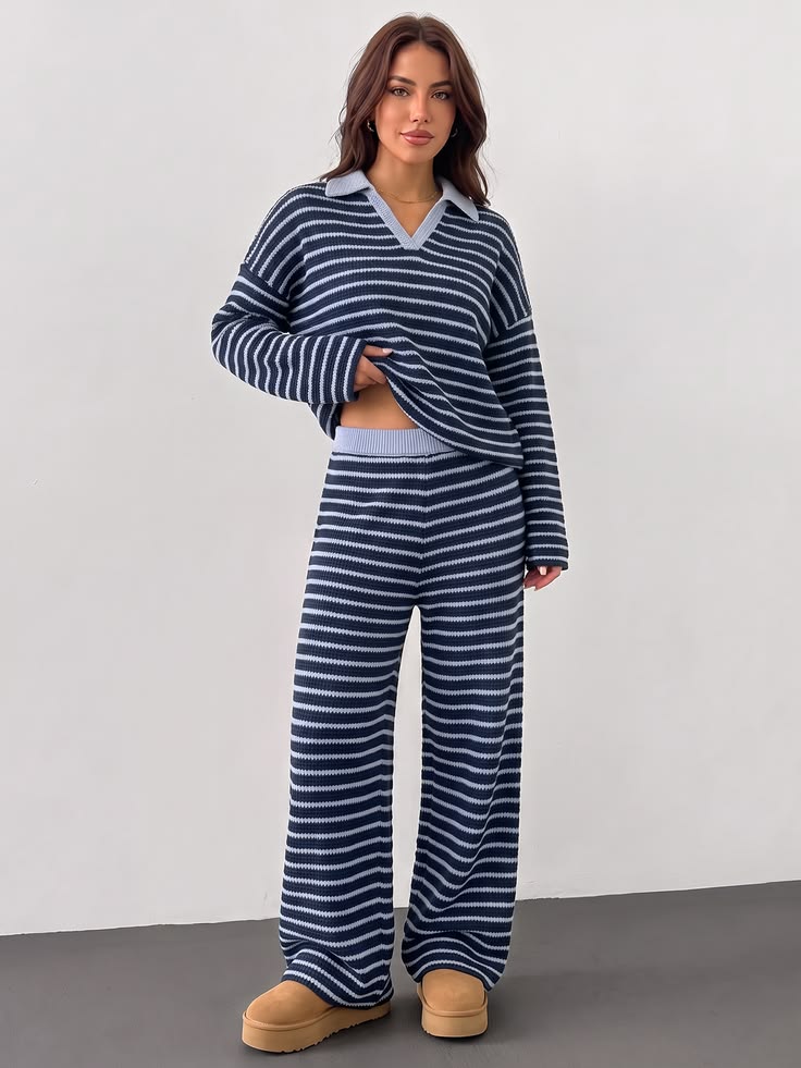 Margot Striped Knit Set Multi 1
