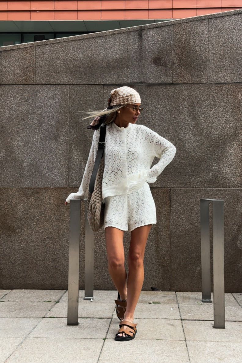 Amelie Crochet Two-Piece Set White 6