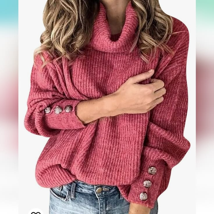 Rosalie Knit Turtleneck Pink 1