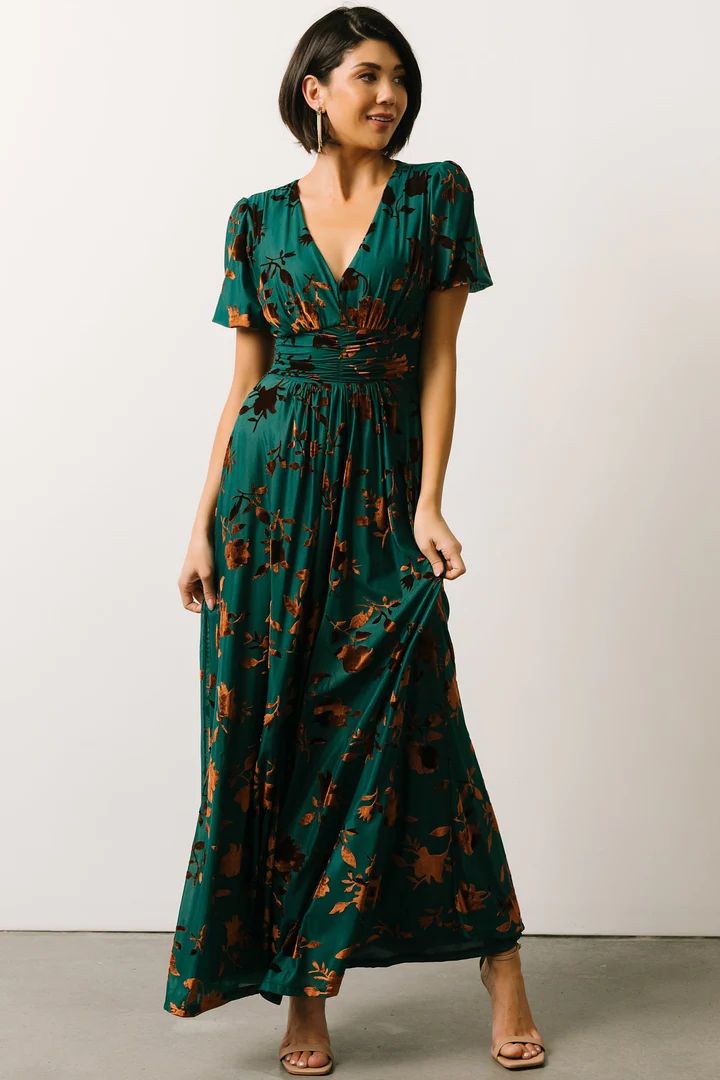Leslie Velvet Maxi Dress Multi 1