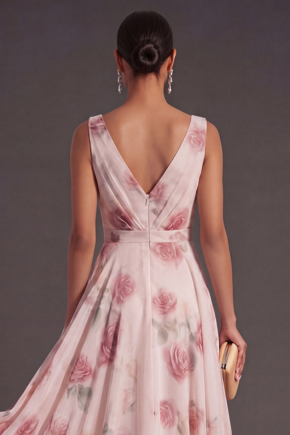 Isadora Floral A-Line Dress Blush 4