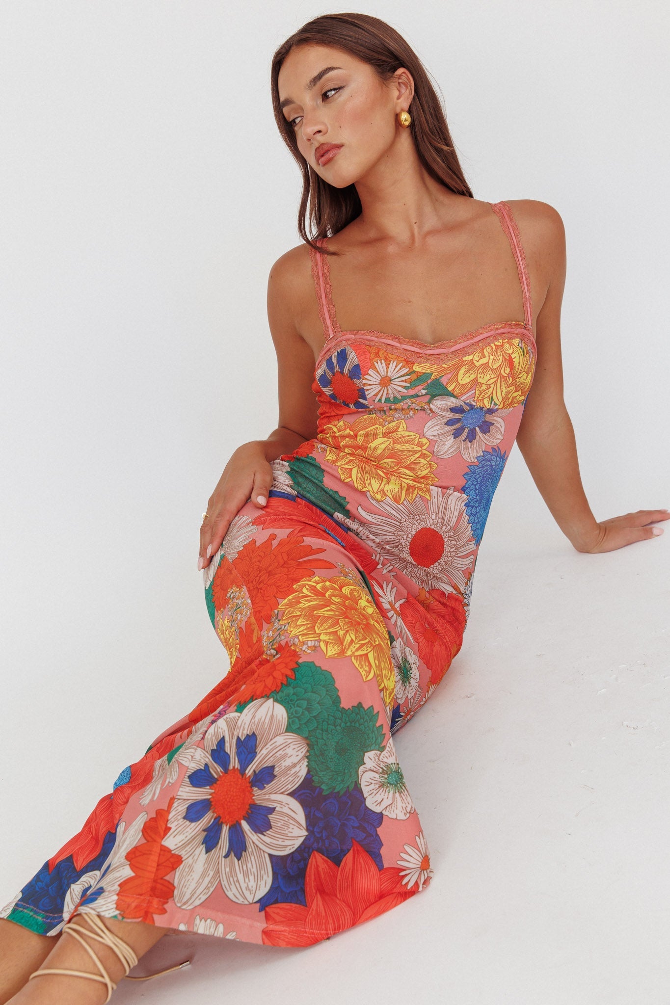 Margot Lace Maxi Dress in Burnt Orange 6