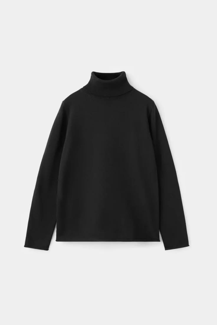 Margot Turtleneck Knit Sweater Black 1
