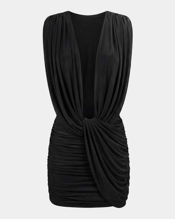 Isabelle Plunge Drape Mini Dress