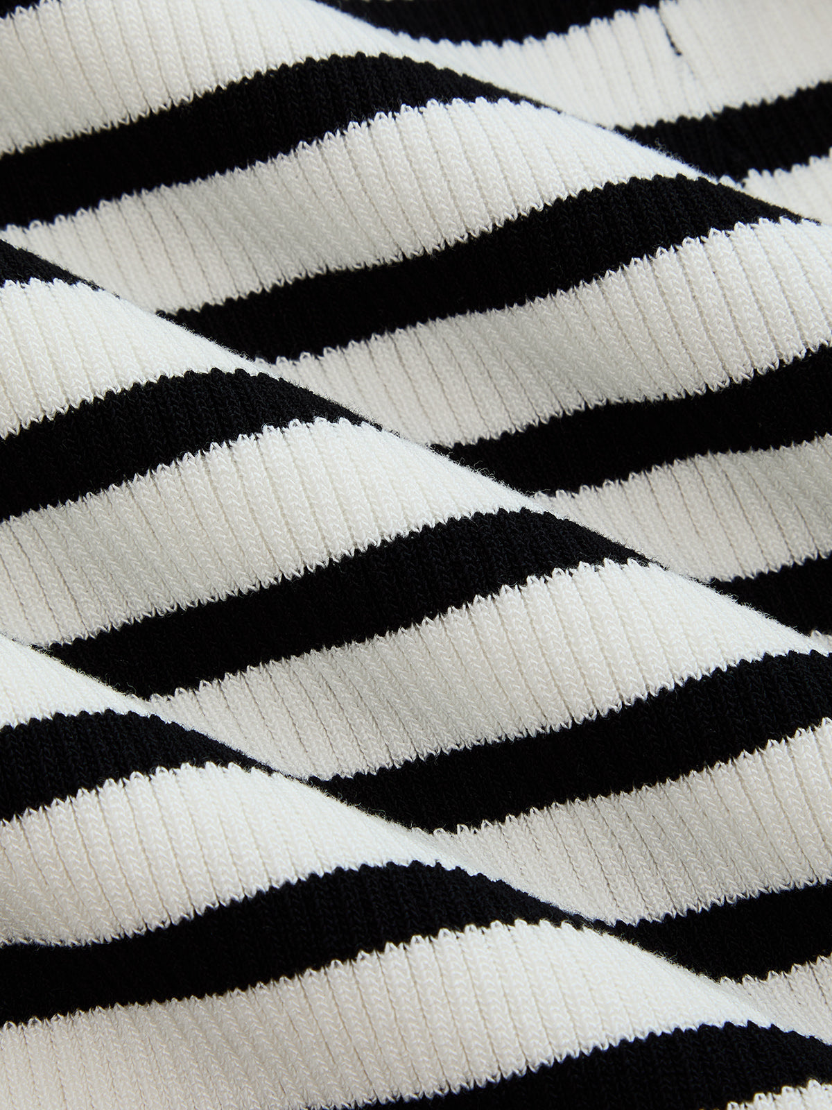 Vesna Striped Knit Midi Dress BlackandWhite 5