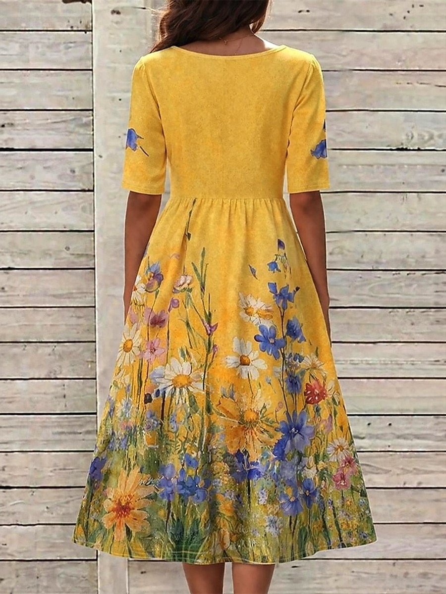 Lilou Floral A-Line Maxi Dress Floral 4