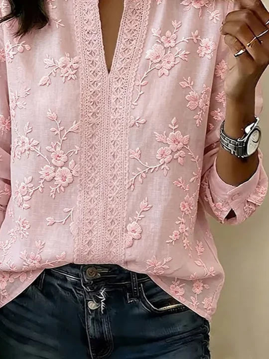 Violet Floral Blouse Floral 3