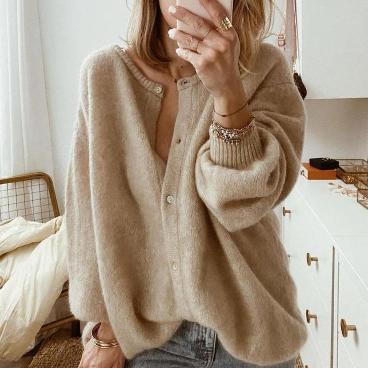 Clara Knit Cardigan Brown 1