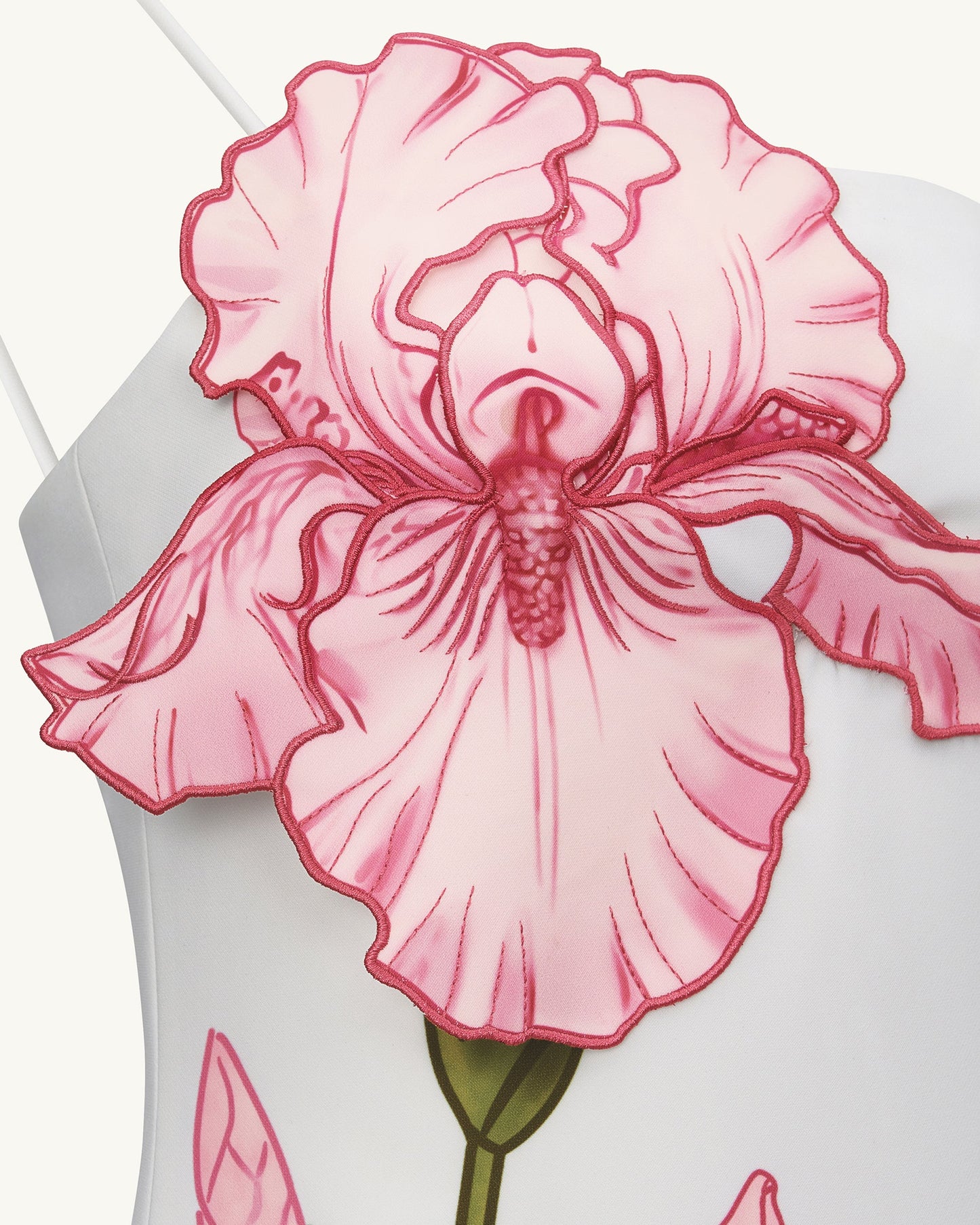 Iris Appliqué Mini Dress White 7