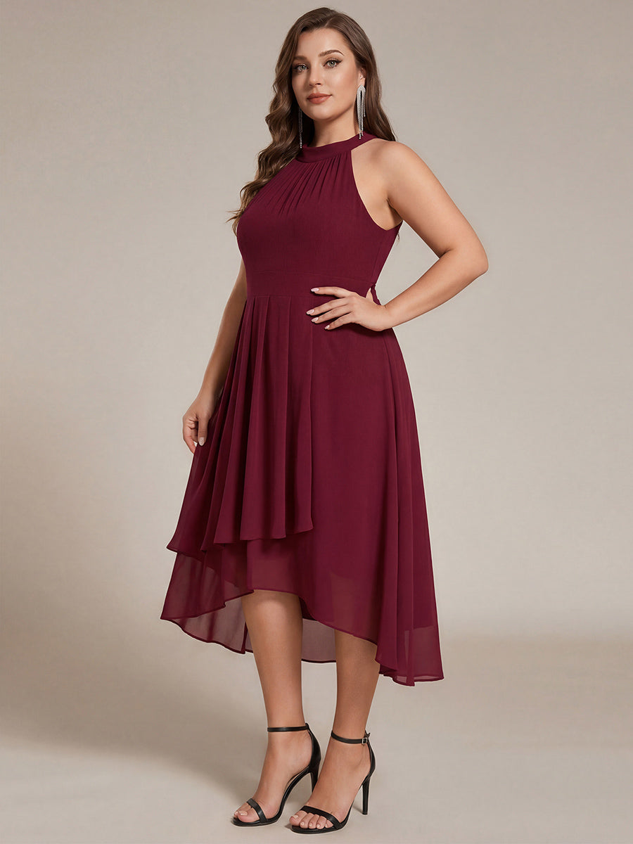 CornflowerBlue Posie Chiffon Halter Midi Dress