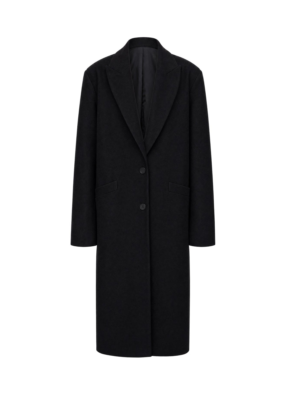 Olsen Wool Coat in Black Black 9