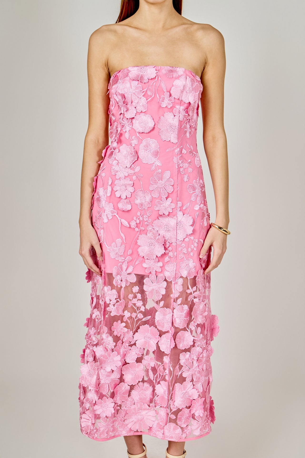 Isabelle Floral Embroidered Maxi Dress BUTTER 10