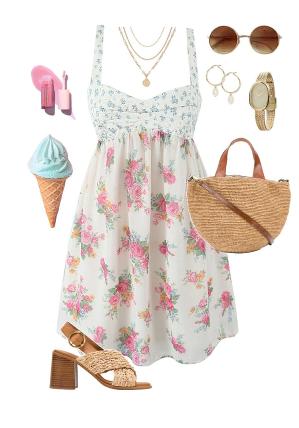 Evelyn Rose Floral Midi Dress