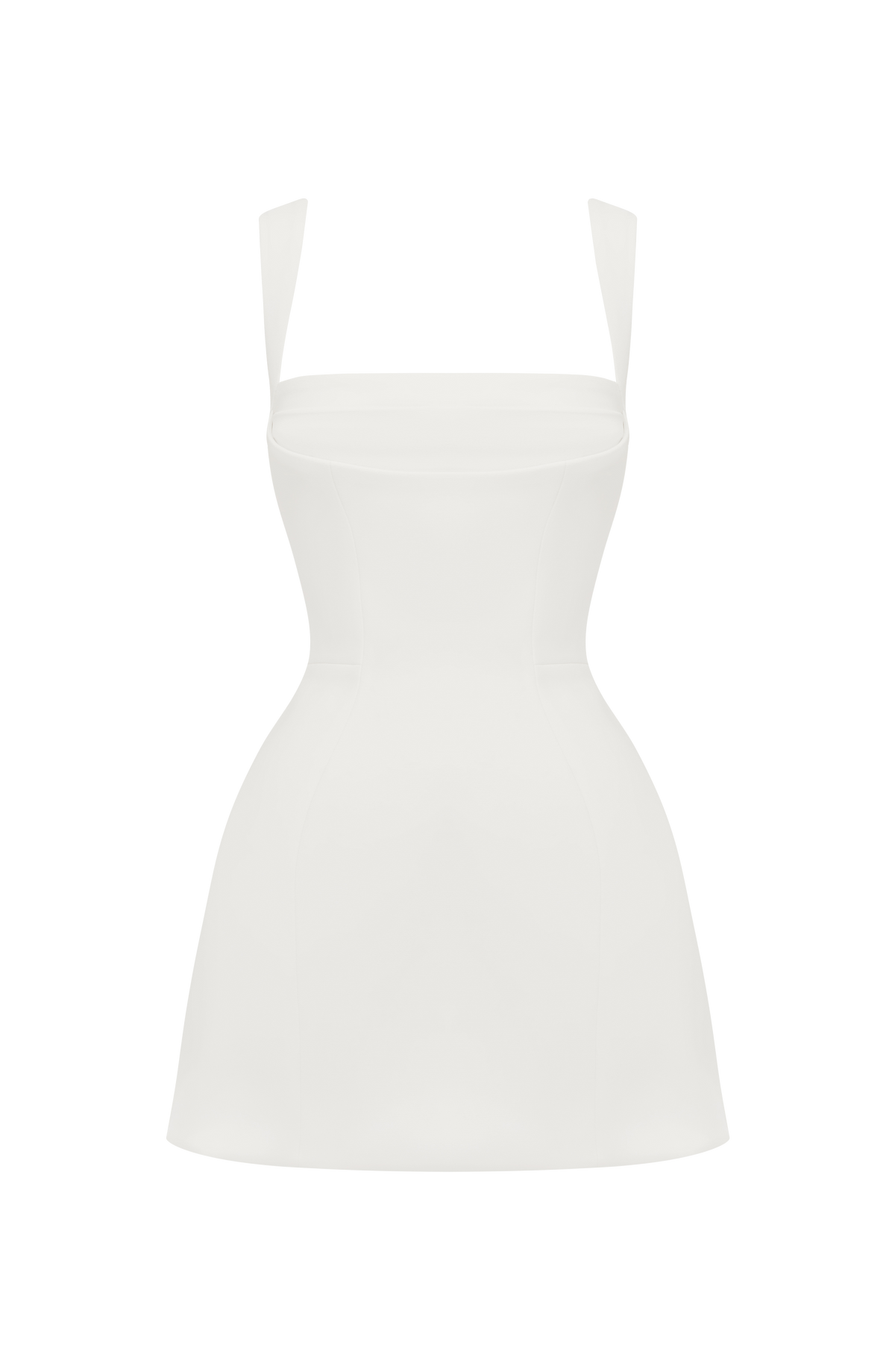 Iona Satin Mini Dress Ivory 6