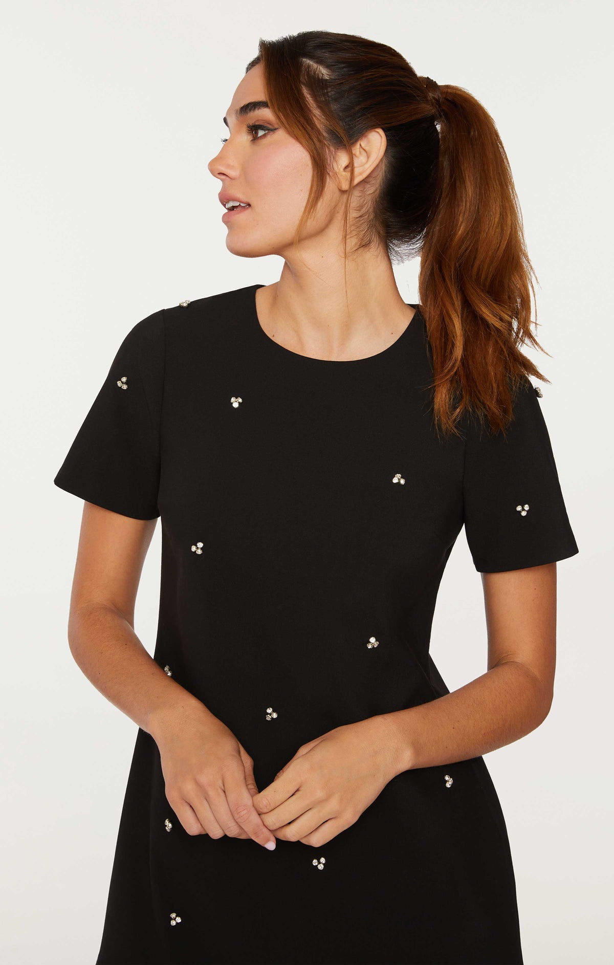 Margot Sequin Mini Dress Black 4