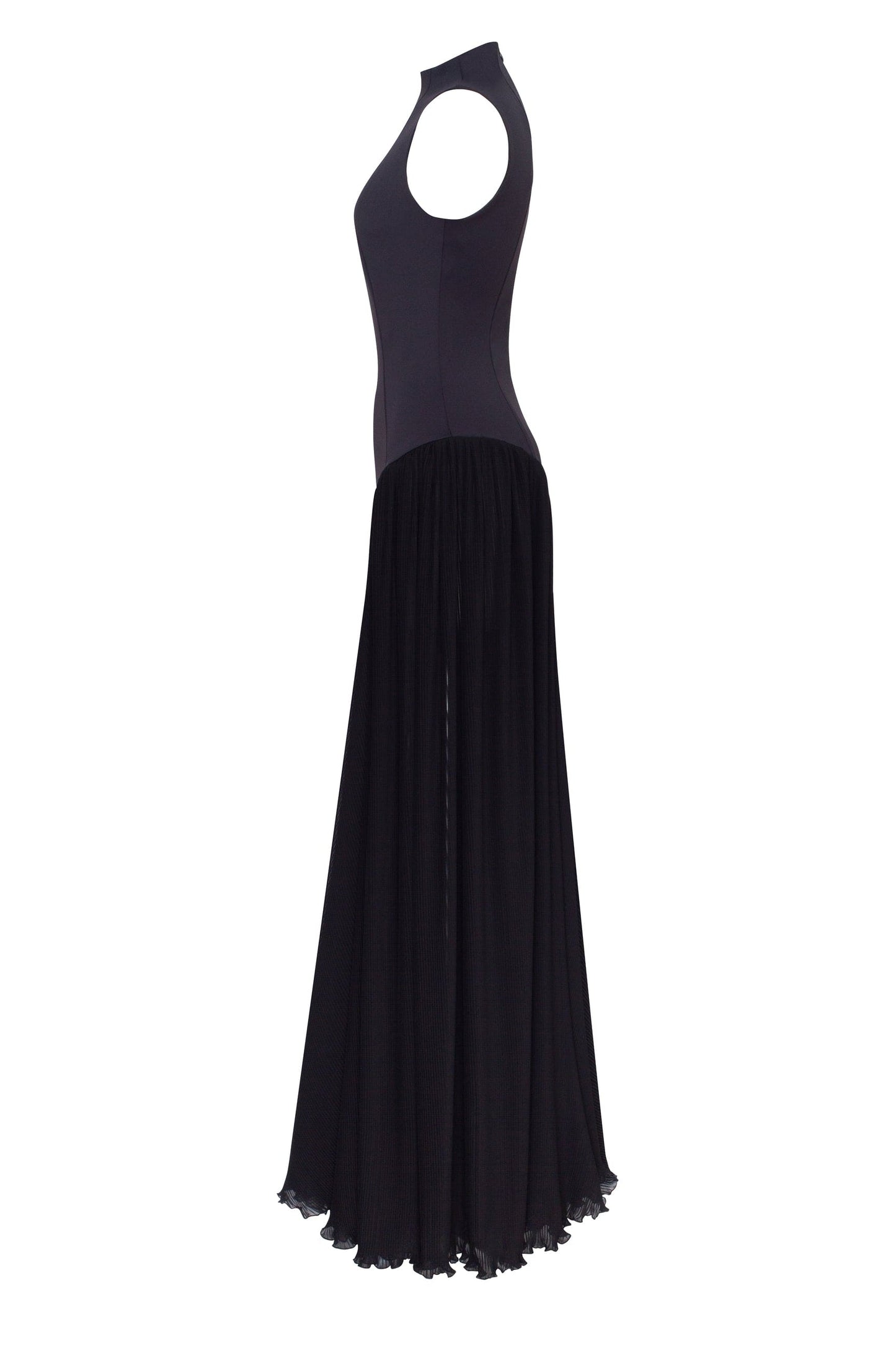 Margot Mock Neck Maxi Dress Black 7