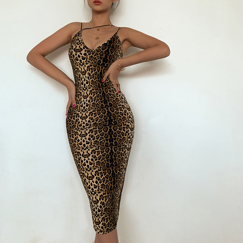 Valentina Leopard Ruched Midi Dress Multi 4