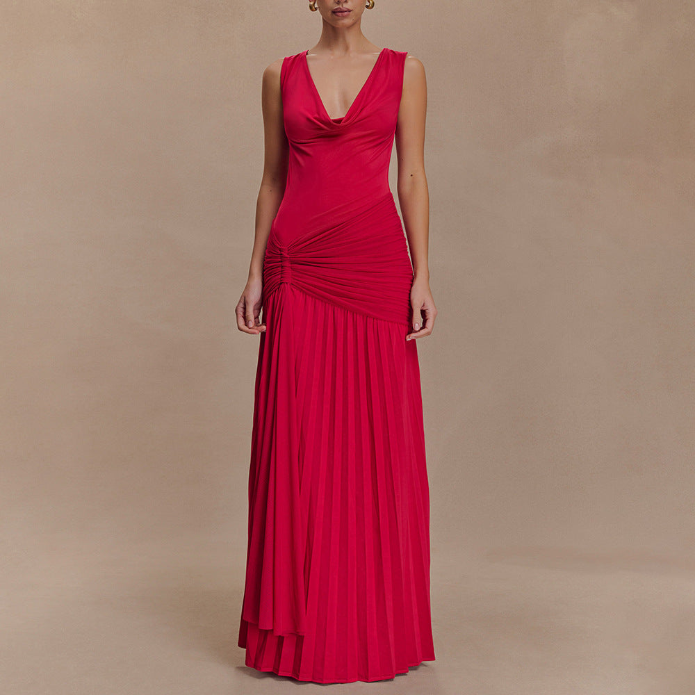 Isadora Satin Maxi Wrap Dress Multi 6