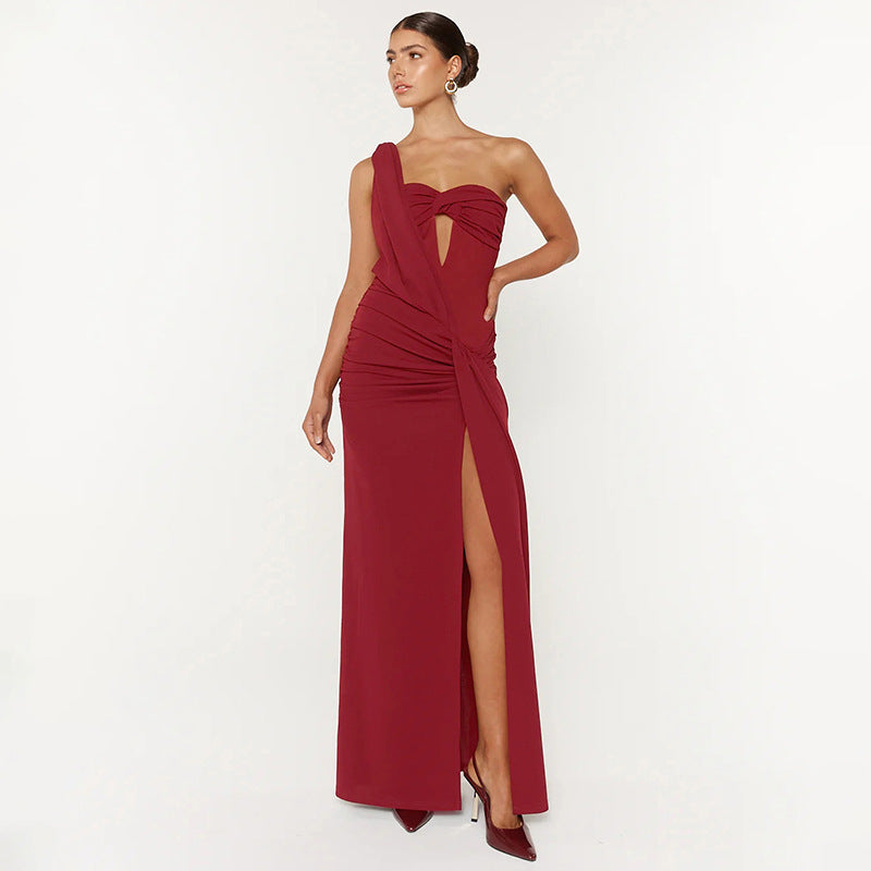 Vivienne One-Shoulder Maxi Dress Out 4