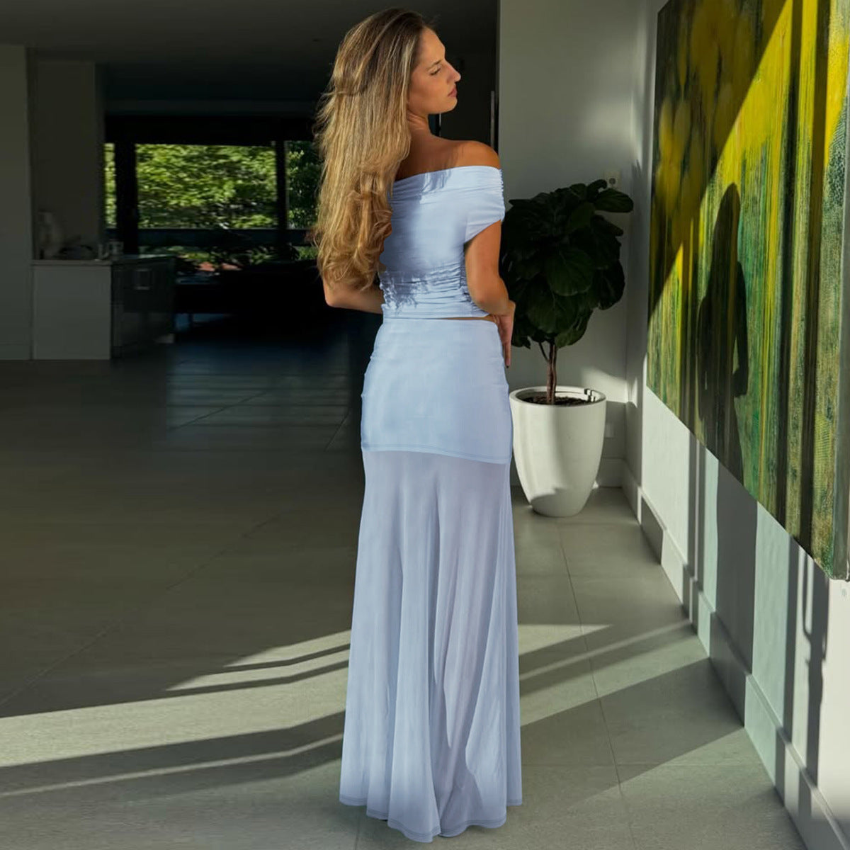 Margot Satin Wrap Midi Dress Multi 4