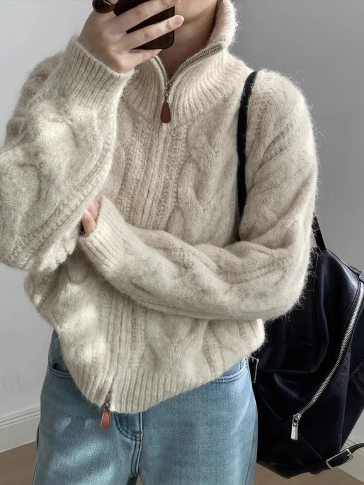 Vera Knit Sweater in Soft Beige Beige 5