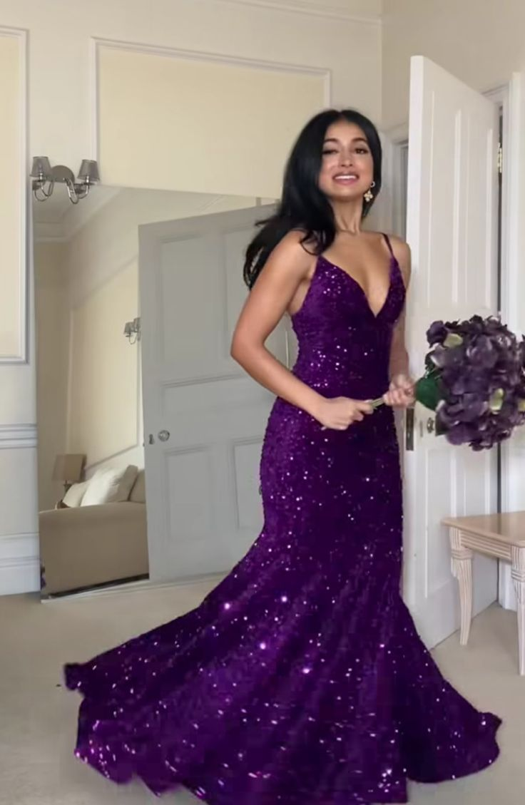Vivienne Sequin Mermaid Gown Custom Color( Add the color in the "Order special instructions") 1