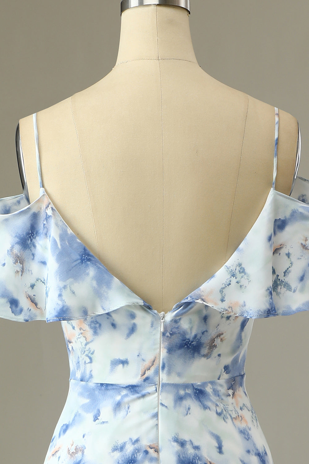 Margot Floral Off-Shoulder Bridesmaid Dress Blue 7