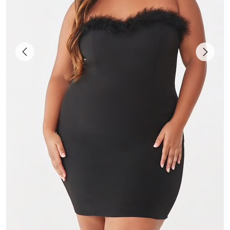 Dahlia Feathered Tube Dress Black 1