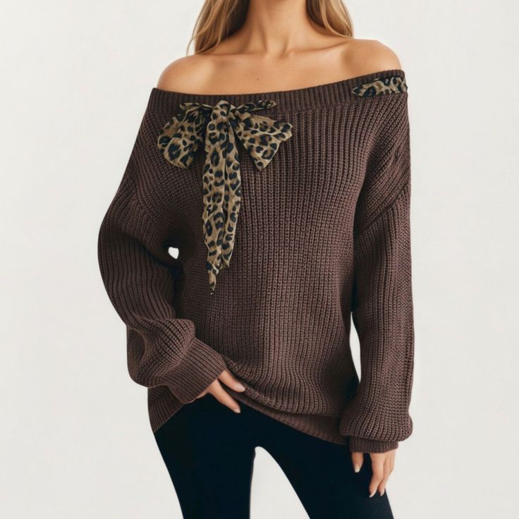 Ottilie Knit Sweater Brown 1
