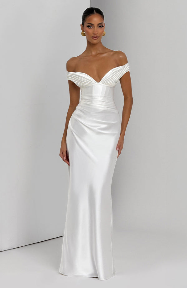 Aurelia Cherry Lacquer Maxi Dress