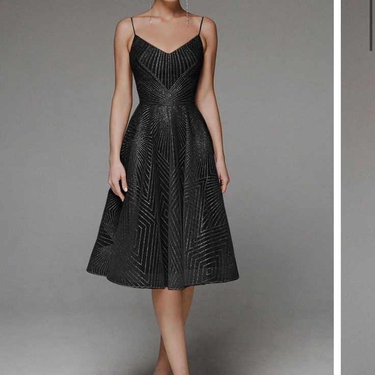 Margot Sequin Cocktail Dress Black 1