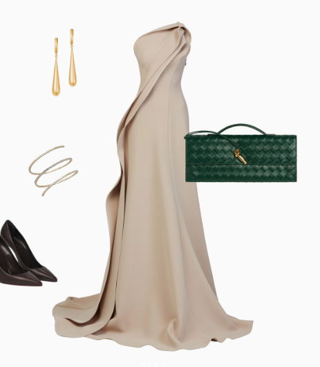 Margot One-Shoulder Satin Gown Picture Color 2