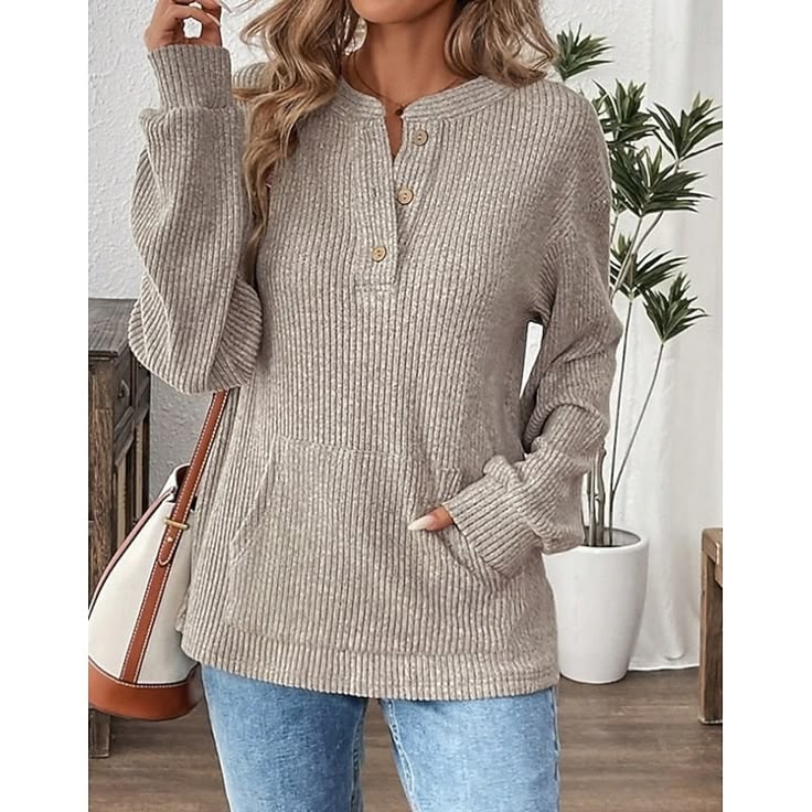 Eloise Ribbed Henley Top Multi 1