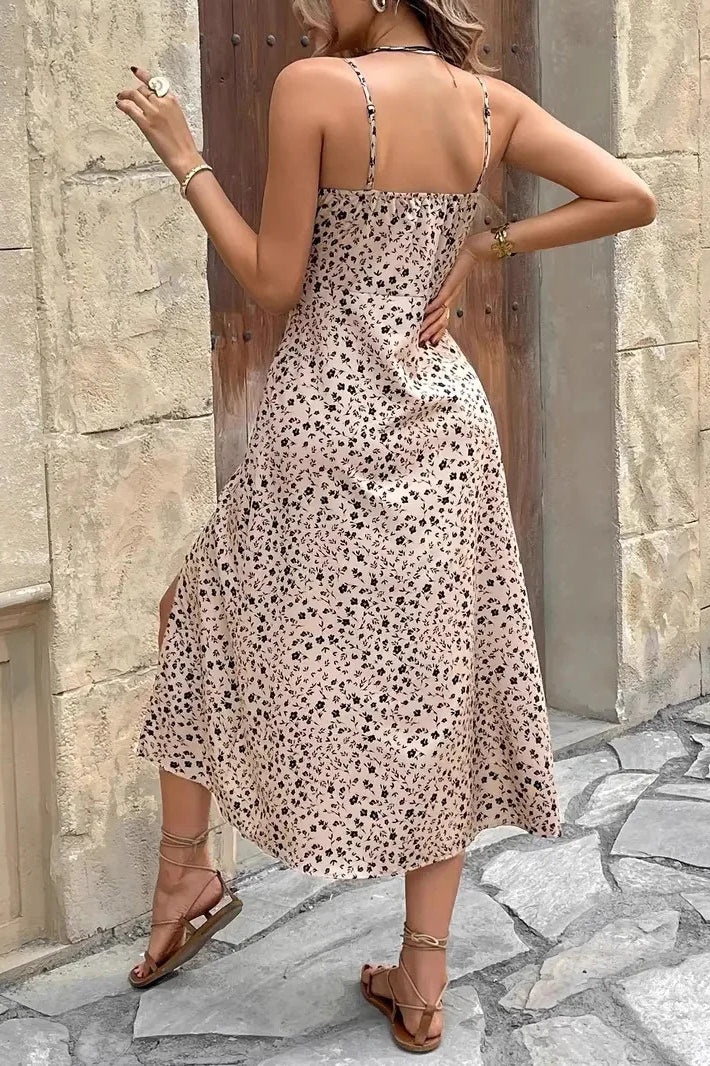 Margot Floral Spaghetti Maxi Dress Flower print 3